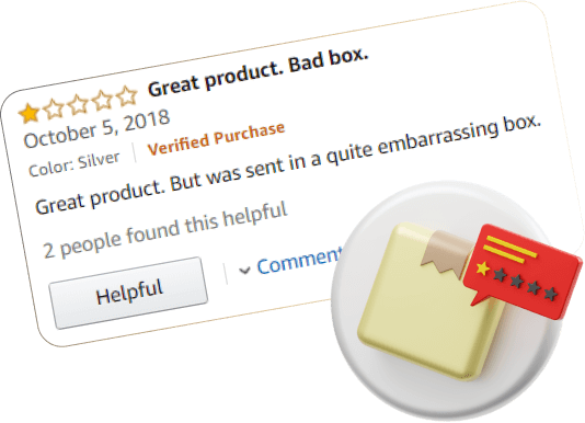 Amazon negative feedback issue icon